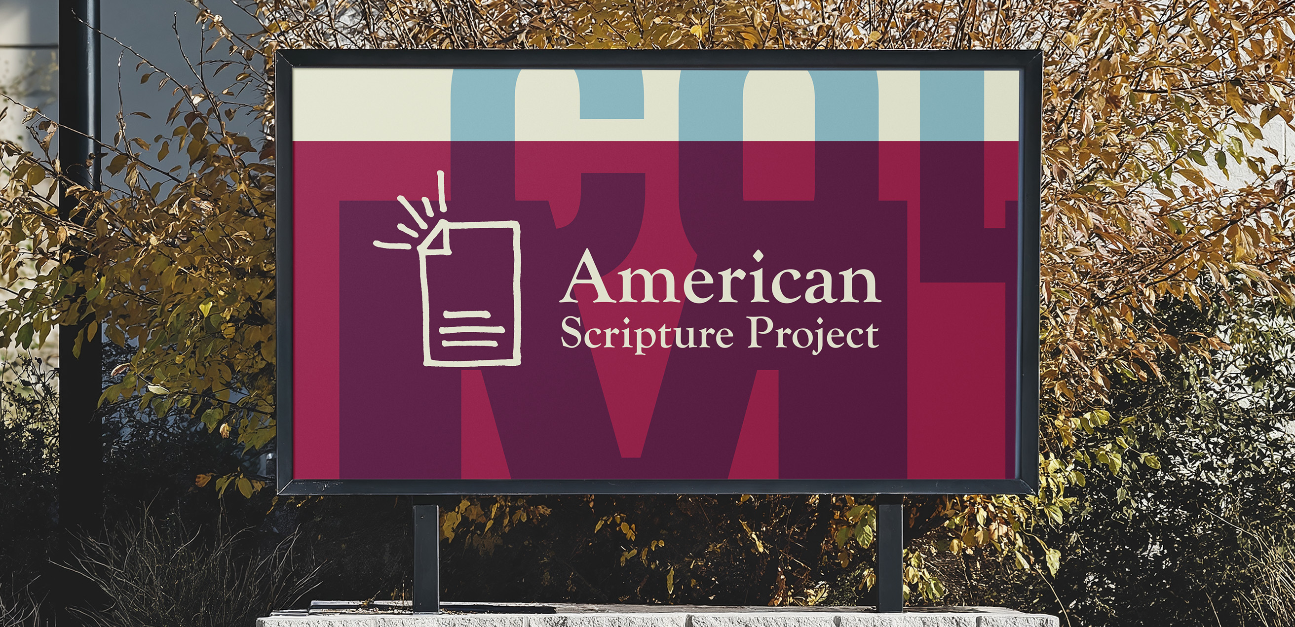 Poster highlighting logo